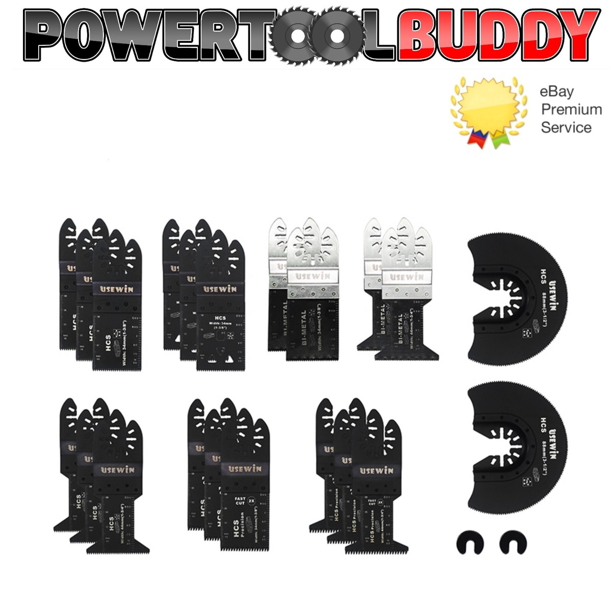 High Quality Quick Release 23pc Wood Metal BIM HCS Multi-Tool