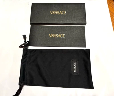 Versace Eyeglasses Sunglasses Drawstring Soft Pouch Case Authentic Card
