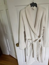 Nice Pottery Barn faux sherpa women's bath Robe XL 14 - 16 - pre-owned off white