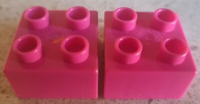 UNIQUE PLUS USED 2 PINK BRICK HELLO KITTY HOUSE 8650 COMPATIBLE LEGO DUPLO