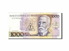 [#262156] Banknote, Brazil, 1 Cruzado Novo on 1000 Cruzados, 1989, 1989, KM:216b