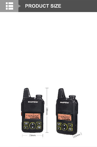 Walkie Talkie BF-T1 UHF 400-470MHz 5W Radio dwukierunkowe1500mAh 20CH Walkie Talkie - Zdjęcie 10 z 13