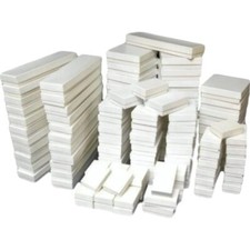 100 Assorted White Jewelry Display Cotton Boxes Gift Box Set