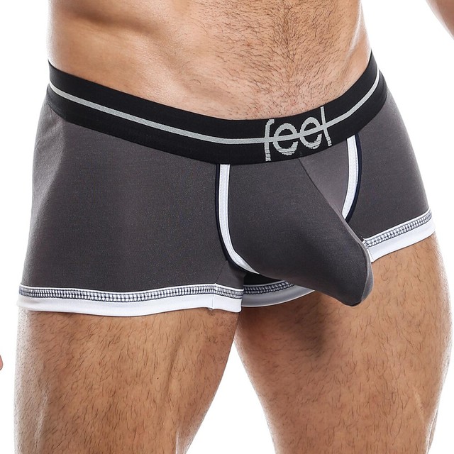 Mens Boxer Trunk Underpants Full Coverage Pouch Enhancing Sexy Sheer
