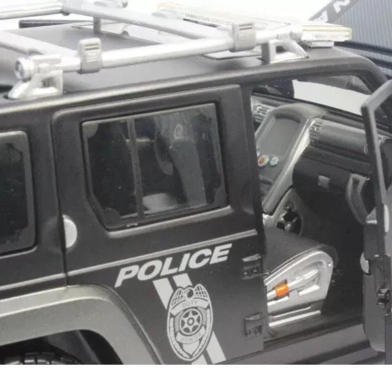 1:18 Scale JEEP Rescue Concept SWAT Police Diecast Model Black SUV Car - NEW - Image 4 of 4