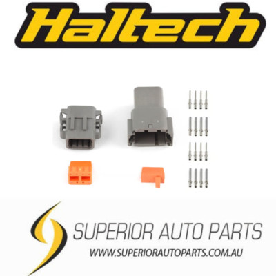 Haltech Plug and Pins Only - Matching Set of Deutsch DTM-8 Connectors (7.5 Amp)
