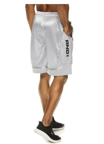AND1 Men's Active Core 11" Home Court Basketball Shorts Sleet Size 3XL - Picture 4 of 4