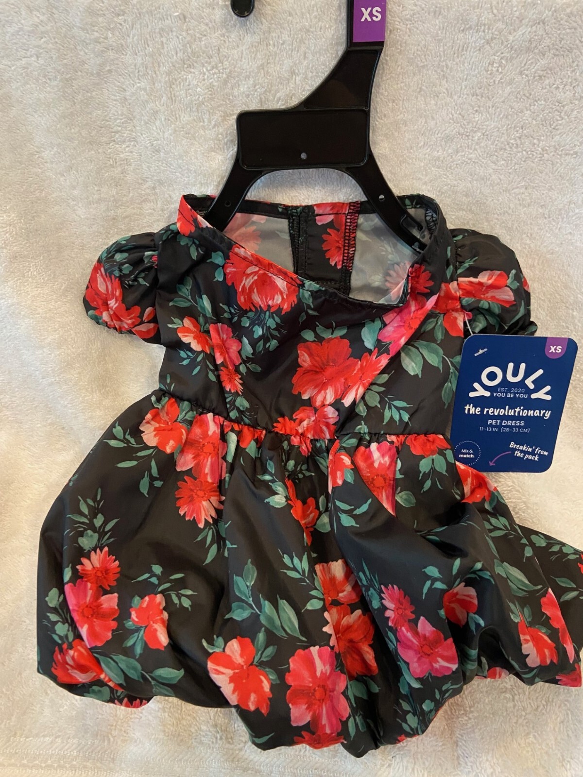 youly-pet-dog-dress-red-black-w-flowers-xs-nwt-ebay