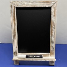 Mini Wood Wedding /Rustic/Chalkboard Style sign Easel W/ 1 Chalk Marker 9.5"X14"
