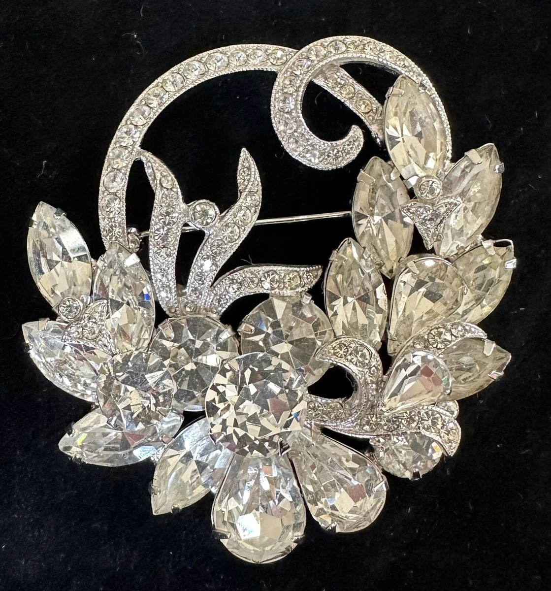 Eisenberg Ice Rhinestone Brooch/Pin Stunning