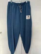 Women's Adidas teal Blue drawstring waist elastic ankle Sweatpants Size XL