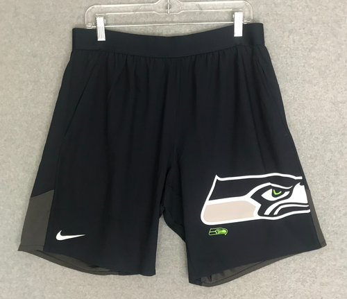 NEW! Nike Seattle Seahawks Shorts Mens Large Dri-Fit Blue Standard Fit NWT