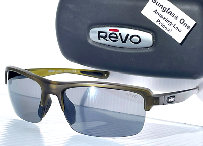 NEW REVO CRUX N Matte Crystal Olive POLARIZED Grey Lens Sunglass