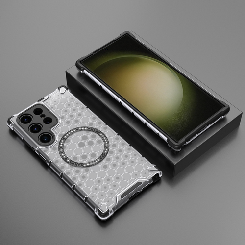 Für Samsung Galaxy S25 Ultra|+ S24 S23 FE Honeycomb Pattern Translucent Mag Hülle - Bild 8 von 31