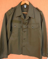 Marbler 1983 Austrian Army Field Shirt Olive Green Sz M Vintage Military