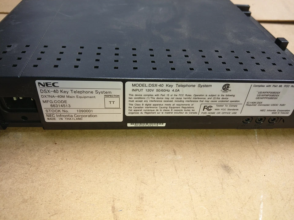 NEC DSX-40 Key Telephone System KSU DX7NA-40M Main Cabinet +Power Cord  1090001 - Image 2 of 4