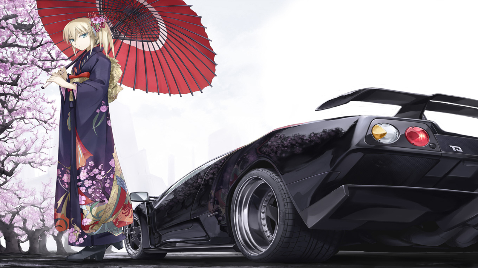 Anime Yukata Lamborghini Themed Custom Gaming Playmat Pad