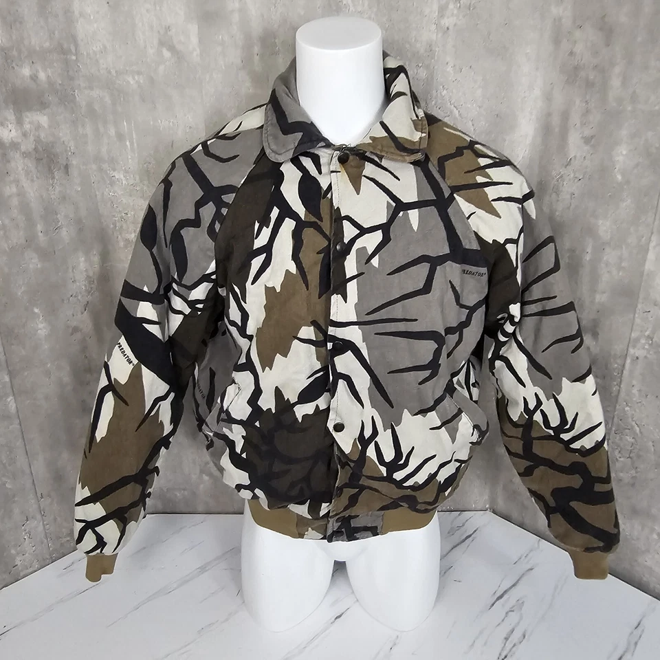 Винтажный хищник камуфляж мужской L куртка лоскутное одеяло с подкладкой средний вес США - Изображение 2 из 4