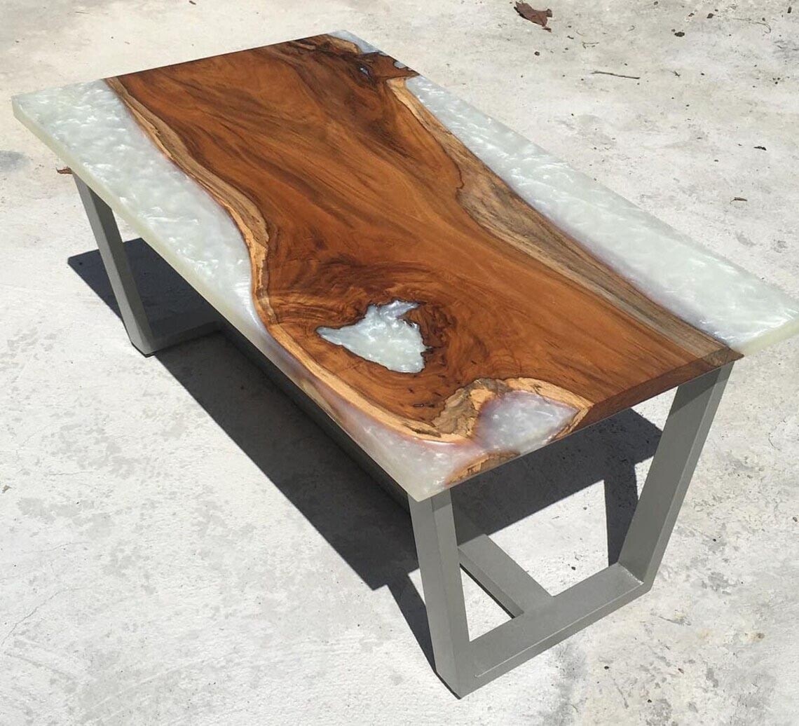 Epoxy Table, dining, sofa, center table top Live Edge Walnut Table ,Custom Table