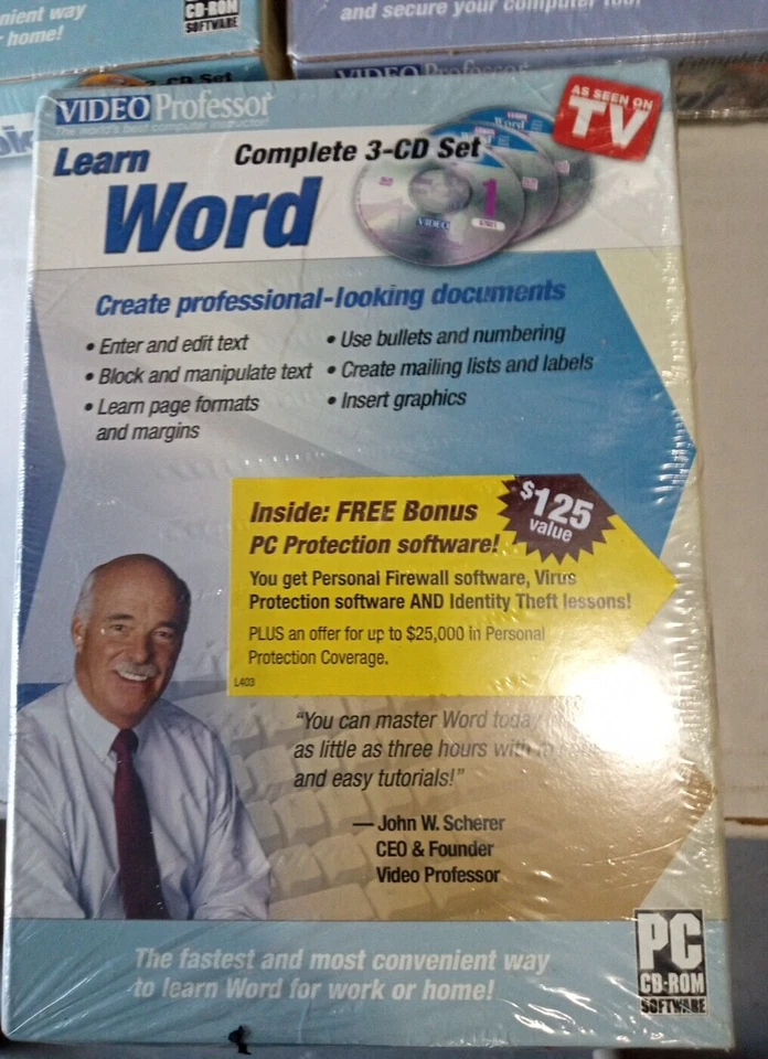 VIDEO PROFESSOR 3 DISC SET EACH /POWER POINT/OUTLOOK /WORD - Image 4 of 4