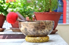 9 inches Diameter full moon singing bowl-Tibetan singing bowl-Handmade-Himalayan