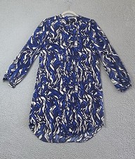 ISABEL MARANT Salvia Dress Size 38 Blue 100 Silk Ruffle Pleated French Designer