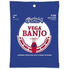 Martin Vega V700 Nickel Wound Banjo Strings, 5-String, Light
