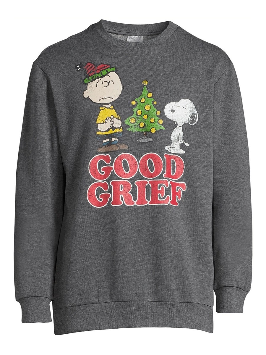 Peanuts Charlie Brown & Snoopy GOOD GRIEF Christmas Sweatshirt
