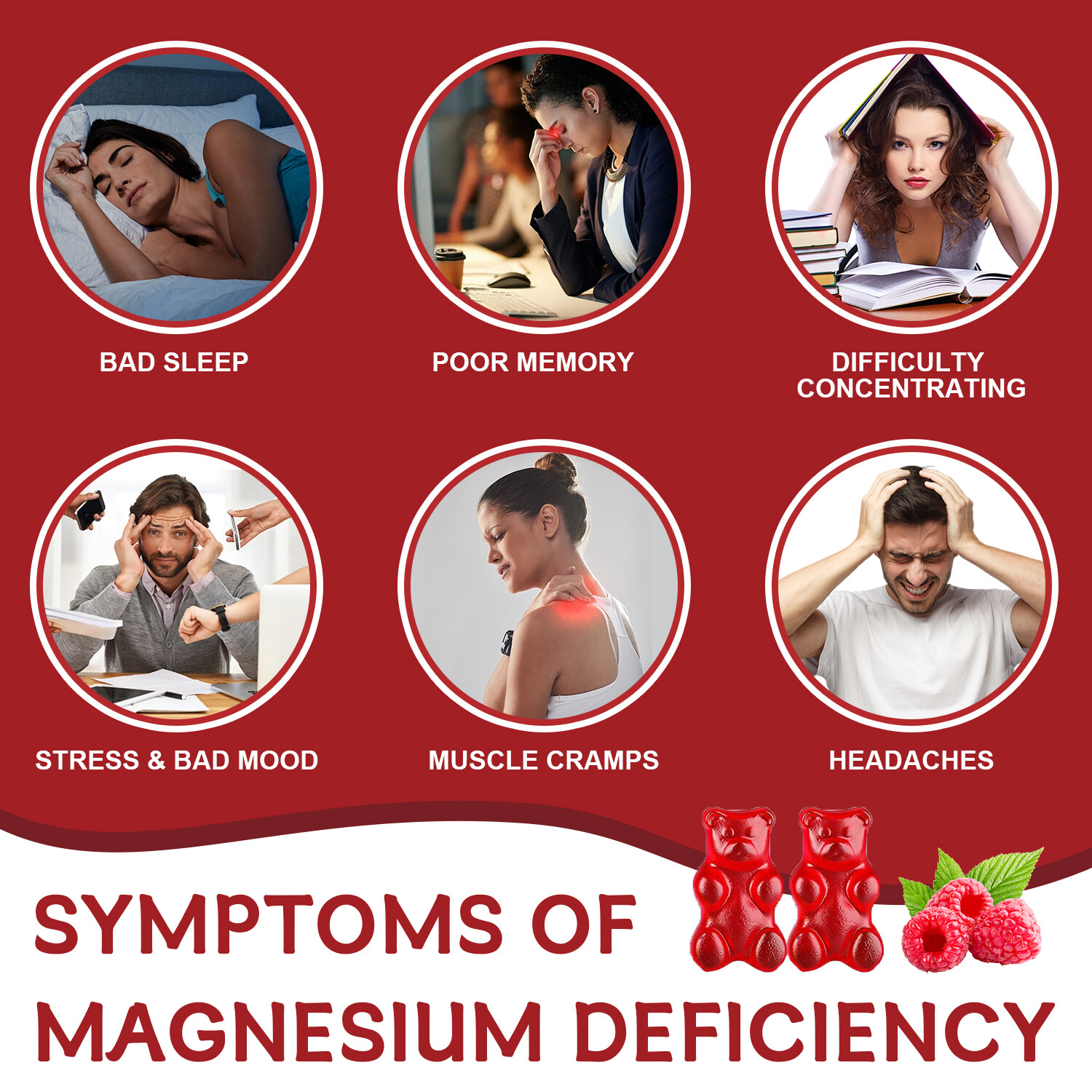 180 Magnesium Glycinate Gummies Sleep Stress Support Muscle Relaxation Gummy