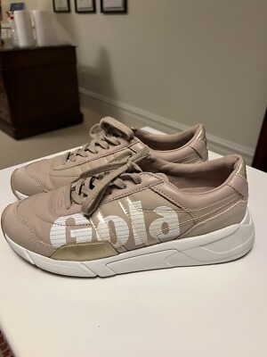 Women s Gola Eclipse Tribute Sneakers in Blossom White/Gold- Size 8