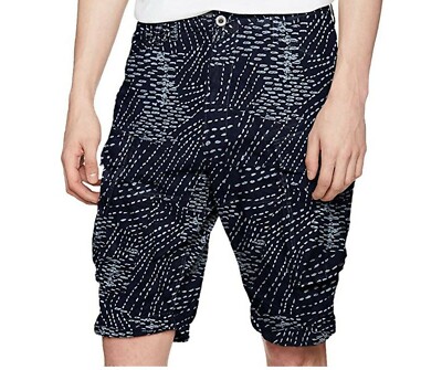 G-Star Rovic Premium Twill Loose Cargo Shorts in Sartho Blue, Size 32 BNWT $145