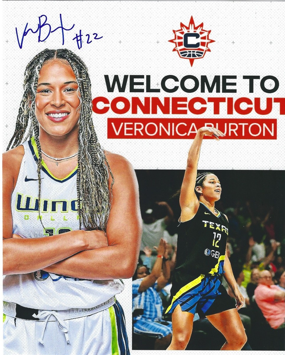 VERONICA BURTON Signed 8 x 10 Photo WNBA Basketball