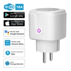 Smart Plug WiFi Socket EU 16A Power Monitor Timing Function Tuya SmartLife APP C