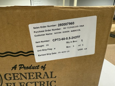 #ad #ad GE CPT3 60 0.5 2 CONTROL POWER TRANSFORMER 500VA 2400V: 120V Secondary $900.00