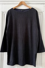 Marimekko Uniqlo Women’s Navy Blue Black Spotted Jersey Tunic Top M UK 12 EU 40