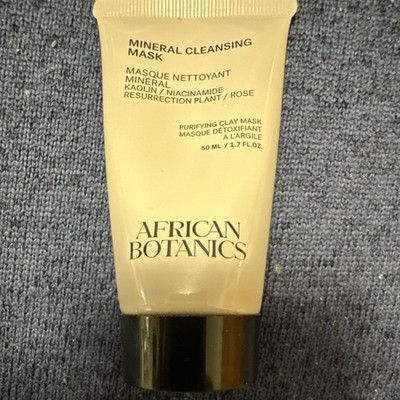 African Botanics Mineral Cleansing Mask 50ml Purifying Kaolin Niacinamide Rose