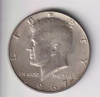 1967-P KENNEDY HALF DOLLAR .50¢ PHILADELPHIA MINT 40% SILVER COIN UNITED STATES
