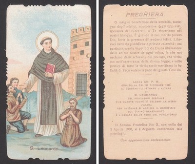 San Leonardo - early 900 chromolithography - Santino I040