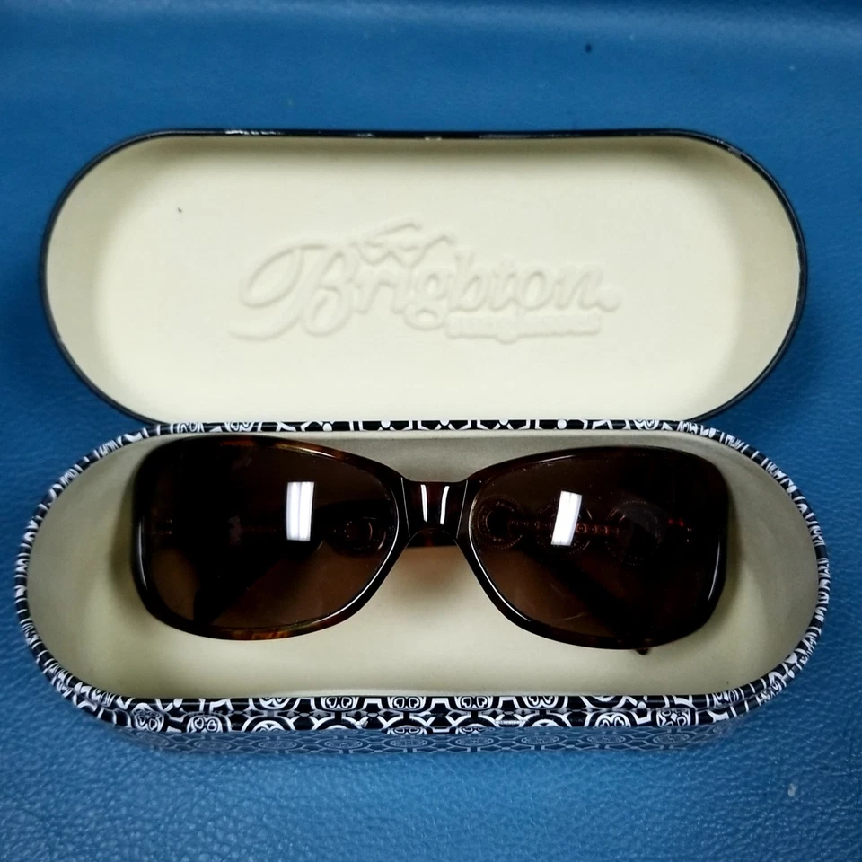 Gafas de sol Brighton hechas a mano Central Park carey con estuche 61-15 Foto 3 de 4