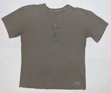 Vintage Life Is Good Jake Guitar T-shirt Med Crusher Tan Brown Do What You Like