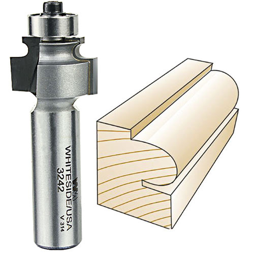 Whiteside Edge Beading Bit, 1/2 in. SH x 1/8 in. BD 3242