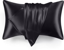 Satin Pillowcase Set of 2 Queen Size 20x30, Cooling Pillow Covers for Hair and