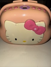 Sanrio Hello Kitty Pocketbook AM/FM Radio CD Boombox 2003 Purse TESTED NO STRAP
