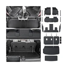 Floor Mats Cargo Mat Set for 2024 2025 2026 GMC Acadia 7 Seats Car Mats Acces...