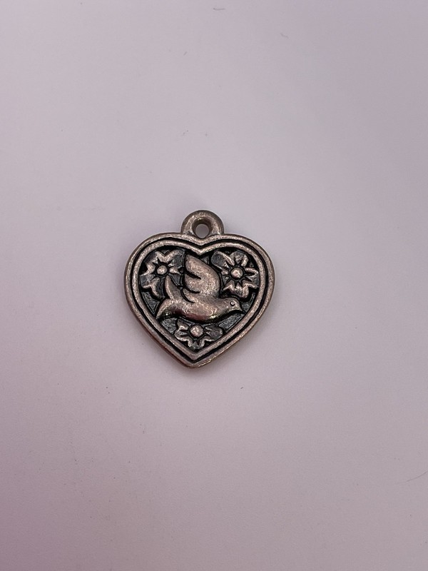 James Avery 925 Retired Dove In Heart Charm 