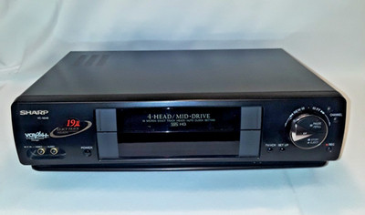 SHARP VC-A546U 4-Head Mid-Drive VHS VCR Player VCR HQ Black Tested (No Remote)