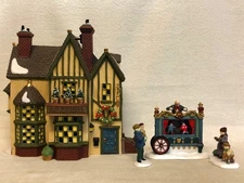 Nice! Dept 56 Dickens JD NICHOLS TOY SHOP #58328 w THE OLD PUPPETEER #5802-5