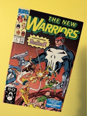 New Warriors #9 Punisher Emma Frost Marvel Comics 1991
