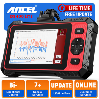 ANCEL DS400 LITE Profi KFZ OBD2 Diagnosegerät Scanner 8Services Deutsch 4System