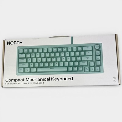 NORTH Compact Mechanical Keyboard 65% Wired Rainbow Lit NEW OPEN BOX Works